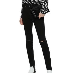 ANINE BING Brodie Distressed Mid-rise Skinny 26